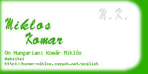miklos komar business card